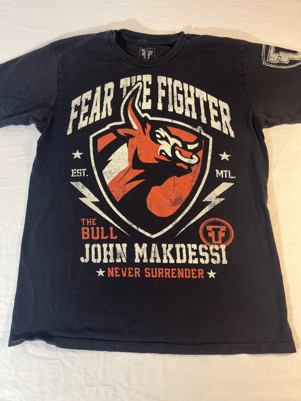 Fear The Fighter John Makdessi Graphic T-Shirt Mens Medium